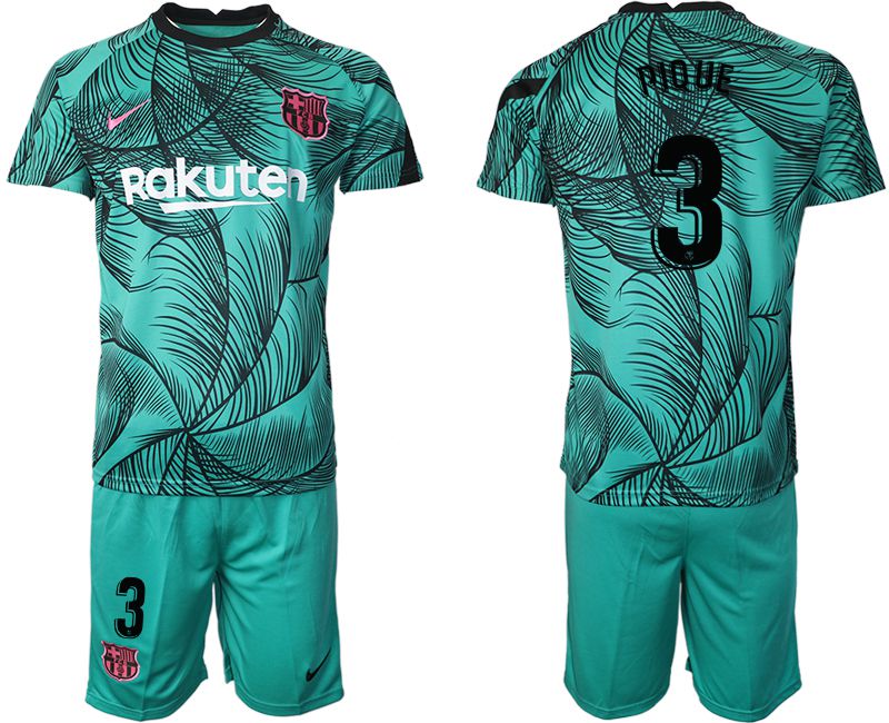 Men 2020-2021 club Barcelona green training suit #3 Soccer Jerseys